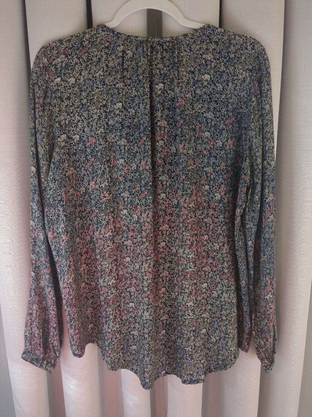 Med Long Sleeve Lucky Brand Half Button Up Blouse / Tunic / Top - Picture 4 of 12